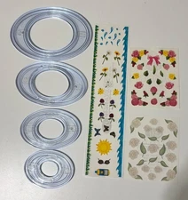 Creative Memories Tools Cutting System Ovals + Stickers Lot