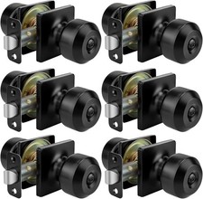 Black Door Knobs, Matte Black Privacy Door Knob Interior,SquareInteriorDoorKnobs