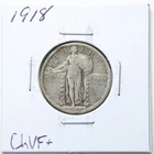 1918 25C Standing Liberty Silver Quarter Dollar in Choice VF+ Condition #6347