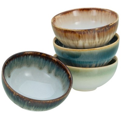 CreaTable Cascade 21724 Sojaschalen Set 4-tlg. Dip-Schalen Bowls Schüsseln Sushi
