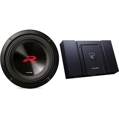 Alpine R2-W10D2 10'' R-Series Sub w/ HDA-M80 Mono Amp Bundle