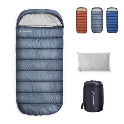 XXL breiter Schlafsack für große und große Erwachsene, 3-4 Jahreszeiten Übergröße warm und kom 