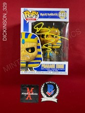Bruce Dickinson signed Iron Maiden Pharaoh Eddie Funko Pop #443 Beckett COA