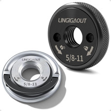 5/8"-11 Angle Grinder Flange Nuts 2-Pack, Tool-Free Quick Release Locking Kit. S