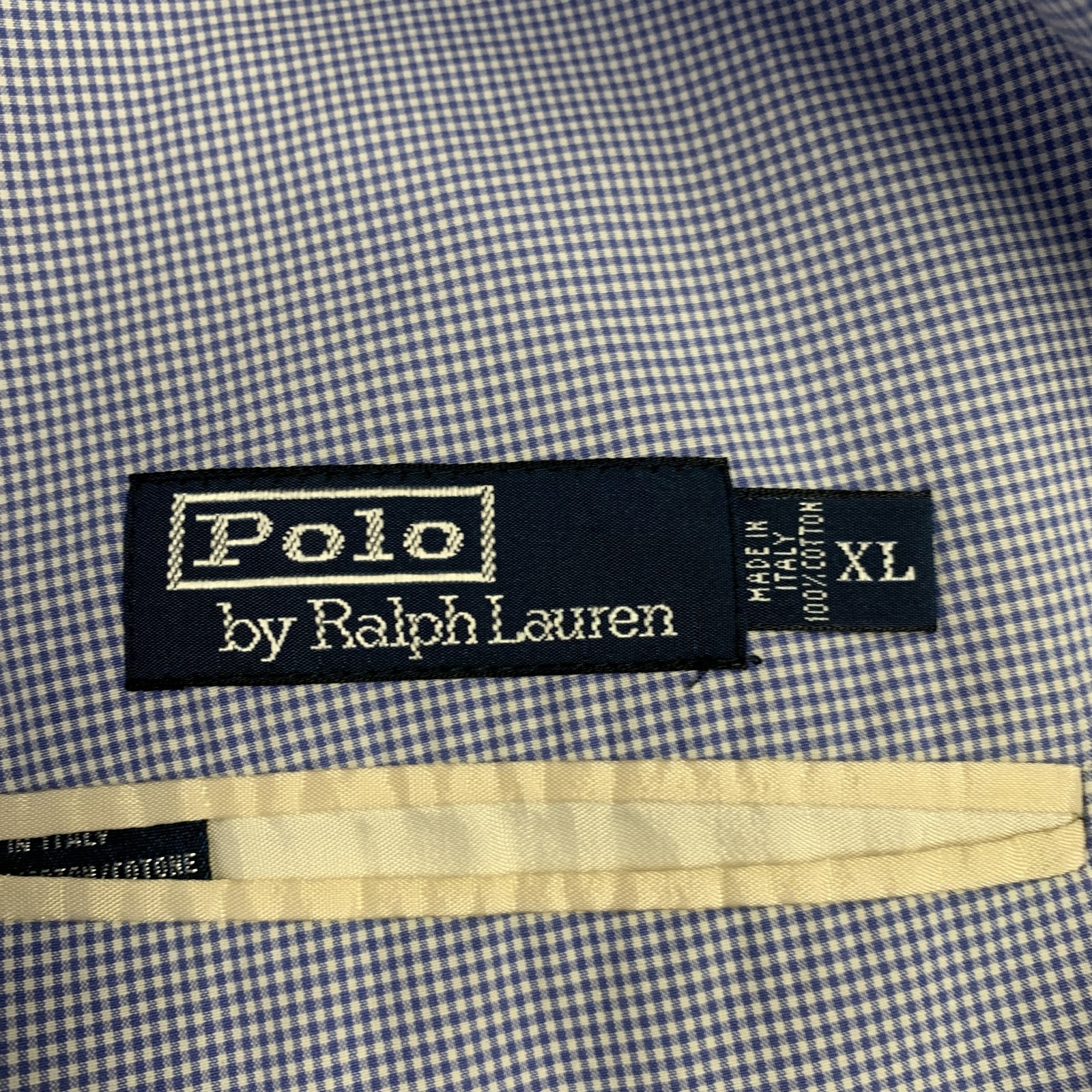POLO by RALPH LAUREN Size XL Blue White Gingham Cotton Suit image 8