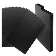 70 Pieces Comic Book Dividers, Black Tall Book Divider with Tabs, Plastic Fro...