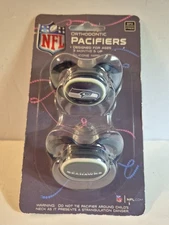 NIP Seattle Seahawks NFL Baby Fanatic 2 Pack Orthodontic Pacifier Set USA