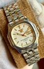 Vintage Seiko 5 Superior 23 Jewels Automatic Day Date White Dial Men's Watch � e