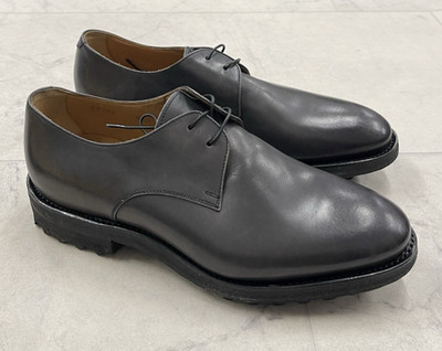 NEW Doucal's Grey Derby Lace Up Leather Shoes Size: 41.5 (US 8.5)