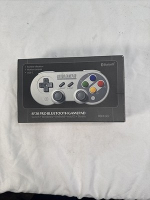8BITDO SF30 PRO BLUETOOTH GAMEPAD DISCONTINUED RARE Complete Box Used
