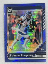 Lil Jordan Humphrey 2024 Donruss Optic Blue Denver Broncos SP Card #002/199