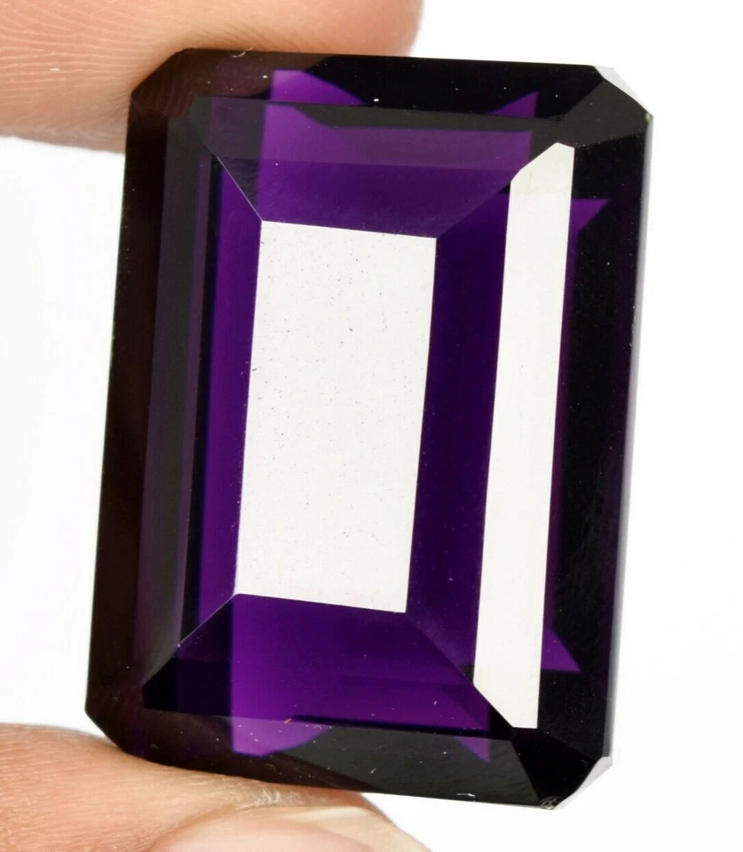 Violet Amethyst 18.60 Ct. Faceted Emerald Cut Loose Gemstone Gift for Birthday - Image 3 of 4