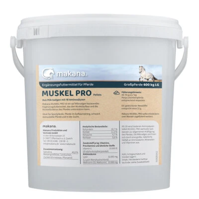 Makana Muskel Pro mit Mikroalgen 5 kg Eimer für Pferde / Pferd, Muskelaufbau
