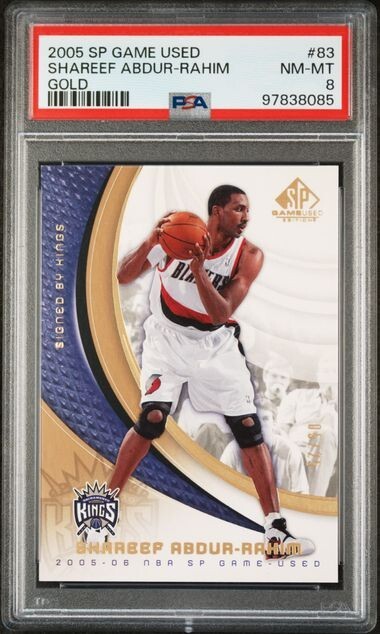 2005 SP Game Used SHAREEF ABDUR-RAHIM Parallel GOLD 5/25 PSA 8 Pop 1 Highest