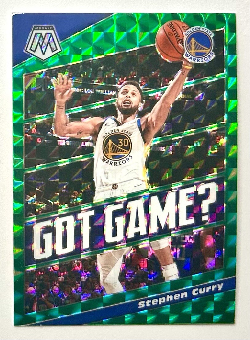 2019-20 Mosaic Steph Curry Green Mosaic Got Game Prizm Refractor 