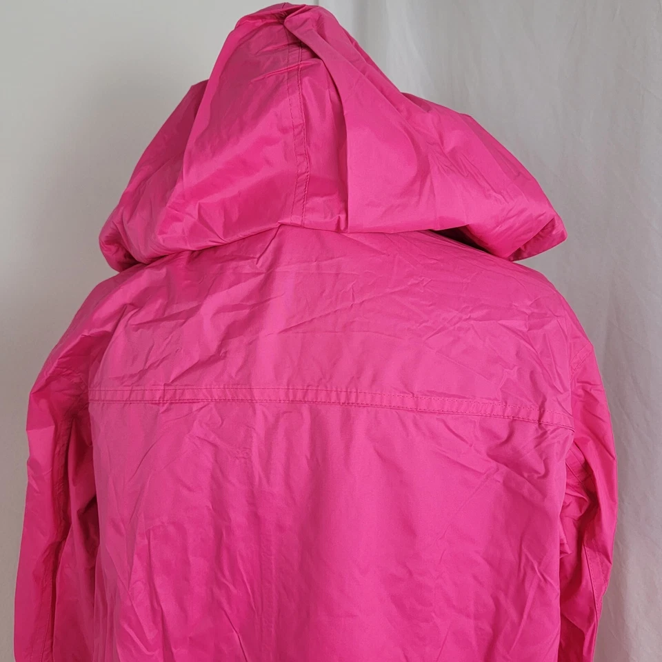 Chaqueta cortavientos Karen Kane para mujer rosa con cremallera NUEVA capucha mediana Foto 4 de 4