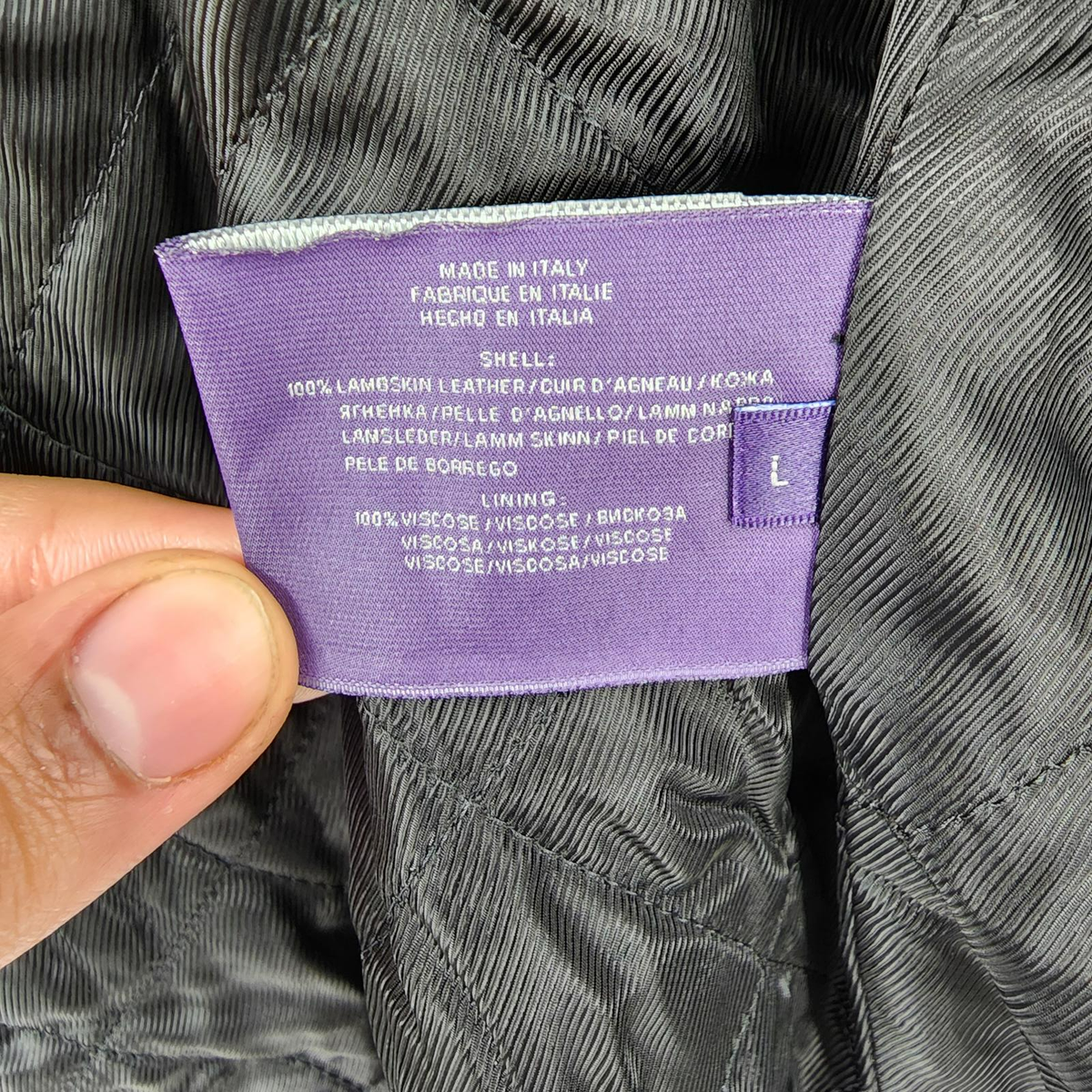 RALPH LAUREN PURPLE LABEL Motorcycle Leather Jacket Large RALPH LAUREN PURPLE LABEL Motorcycle Leather Jacket Large