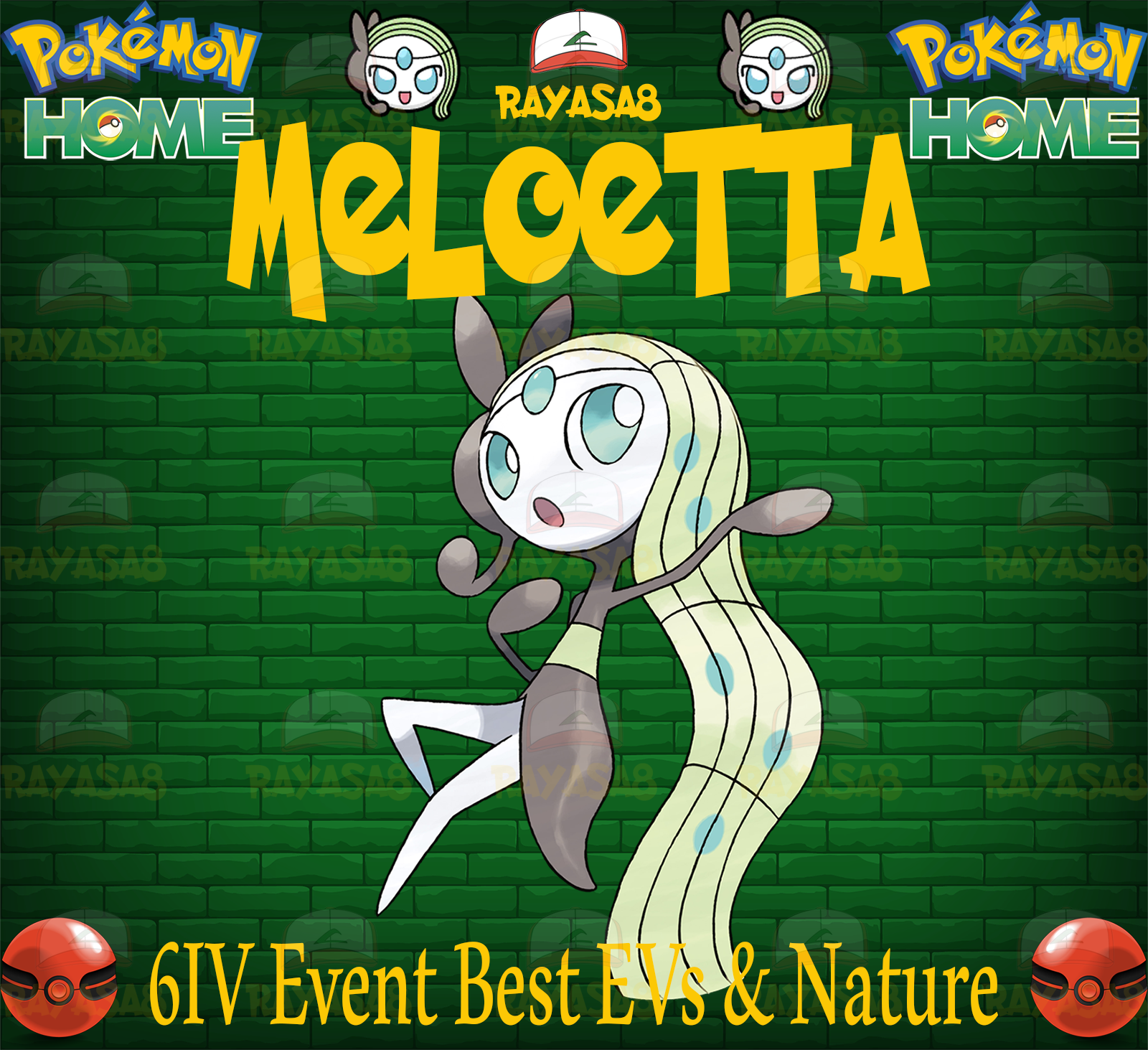 🌟Meloetta Rare Event 6iv Best Stats Low & High Level Pokemon Home🌟