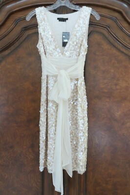 bcbg white sequin dress BCBG Sequined Bodycon Dress