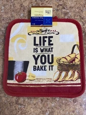 2pk Quilted Cotton Kitchen Pot Holders Heat Resistant Up To 350 F 176 C 7"X7"