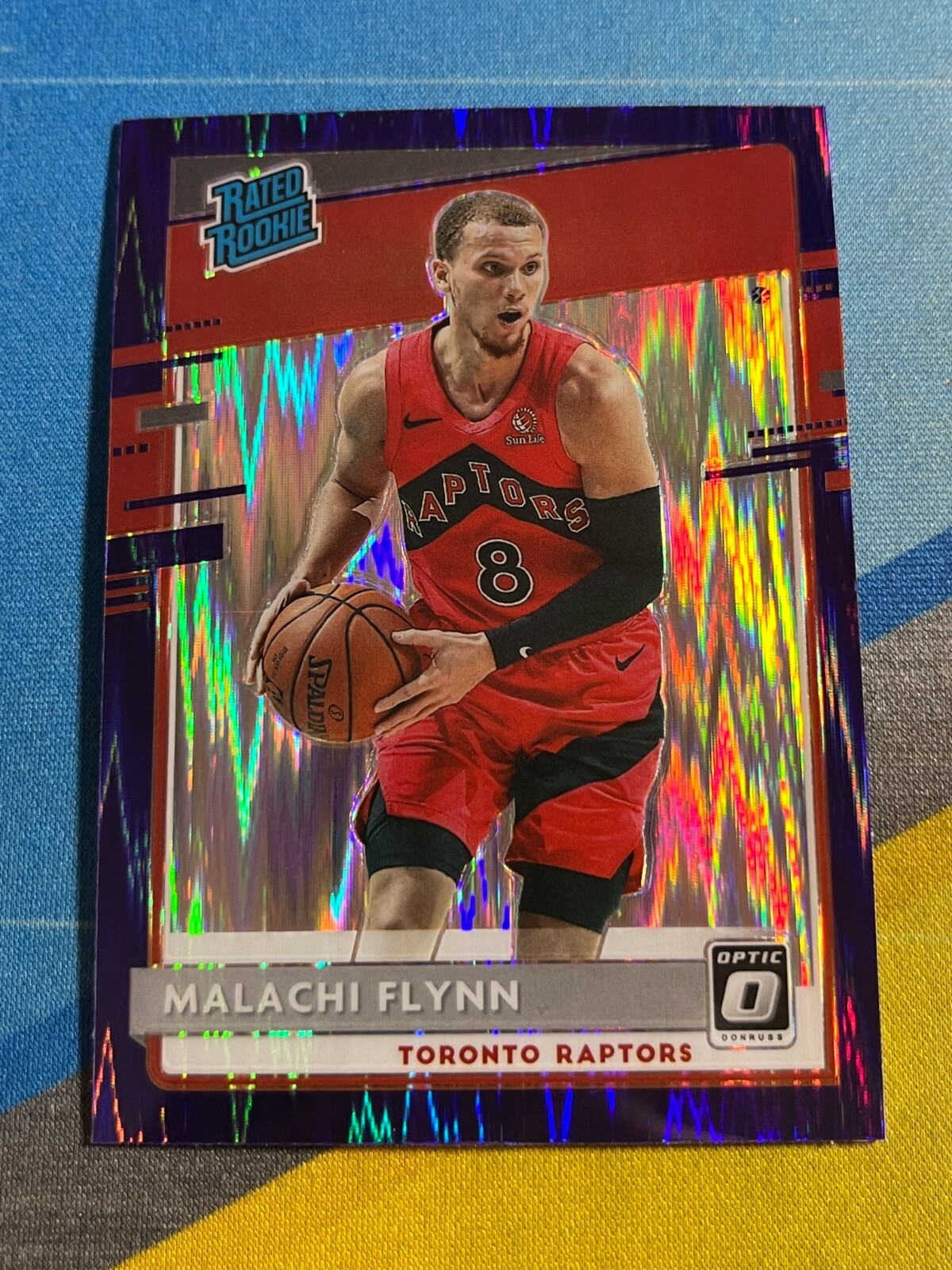 2020-21 Optic Basketball MALACHI FLYNN Rated Rookie #179 Purple Shock Prizm