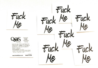 F... ME - Queen Of Spades Temporary Tattoo Fetish Hotwife cuckold Swinger Sissy 