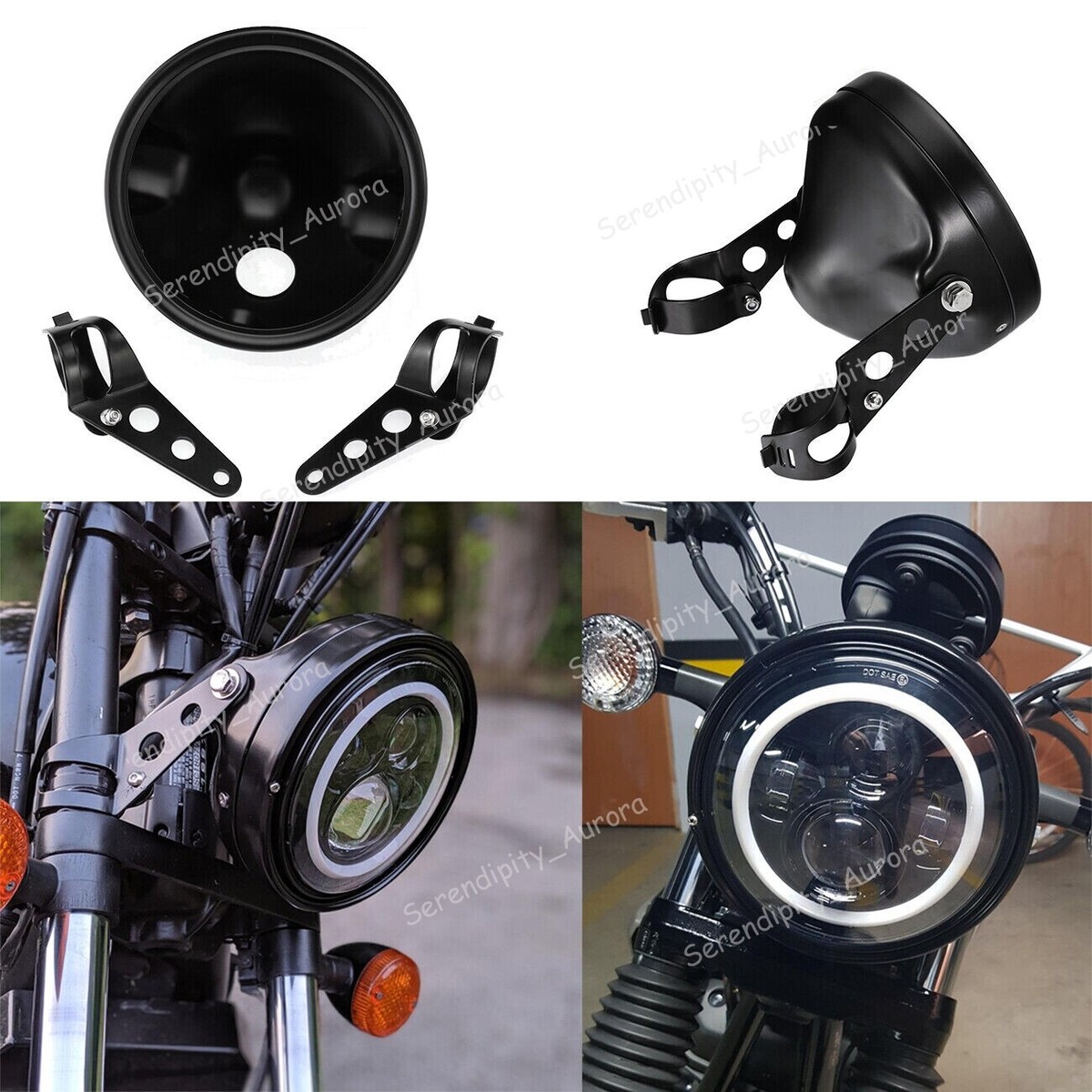 Nic-473109 7 Inch LED Headlight Housing Bucket For Yamaha V-Star XVS 650 950 1100 1300