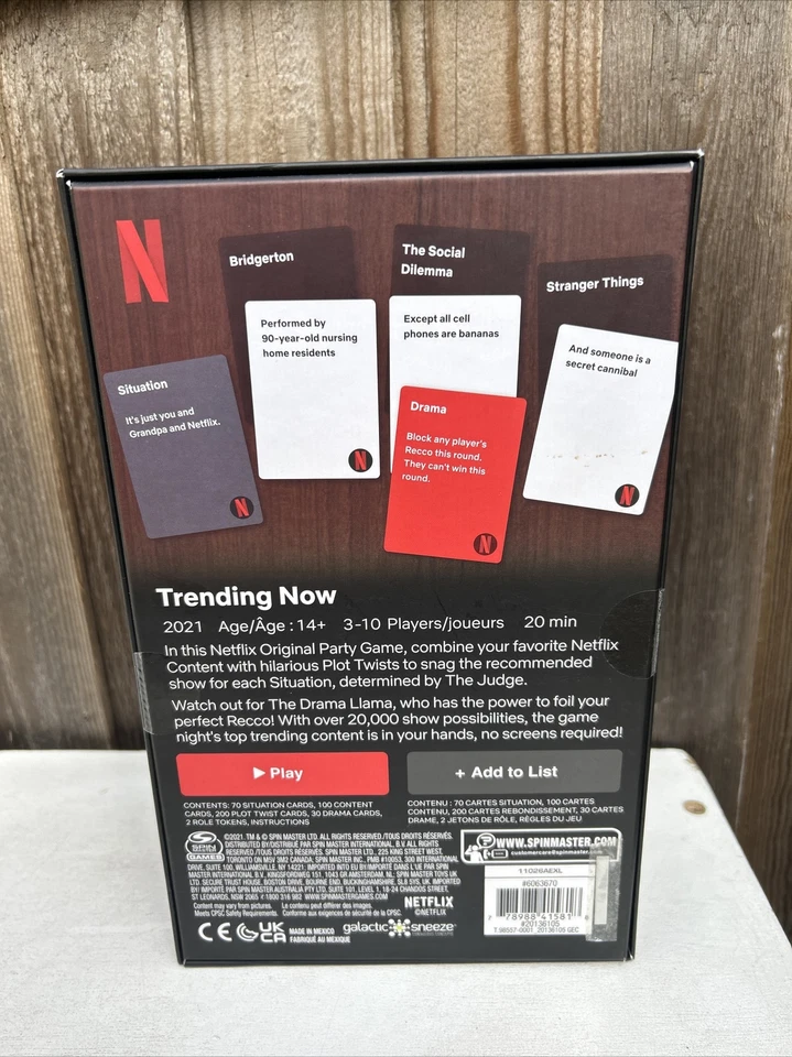 Trending Now Netflix Original Party Game Social Dilemma Drama Spin Naster 2021 . - Image 4 of 4