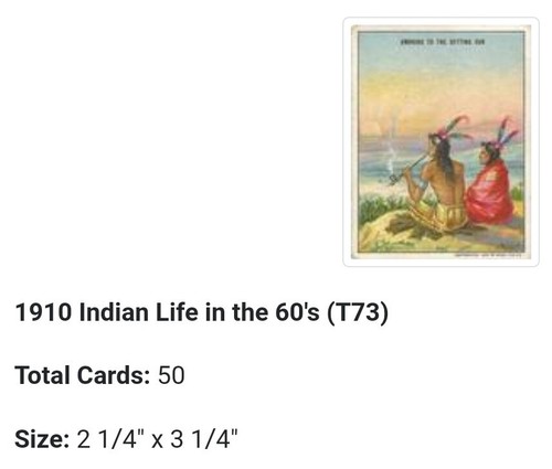 1910 Am. Tobacco T73 - INDIAN LIFE IN THE 60's - *U. S. MARINE* Version - RARE! - Picture 3 of 4