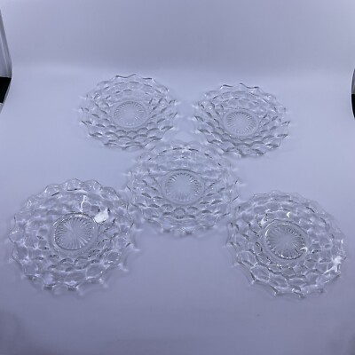 Fostoria American Clear Bread Plate 6 1/4 in Set Of 5