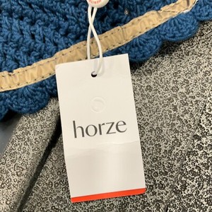 Horze Ear Net Blue Munich Deep Front Crochet Deep Bow Front Soft Elastic Ears