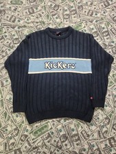Kickers Knit Sweater Embroided Logo Blue