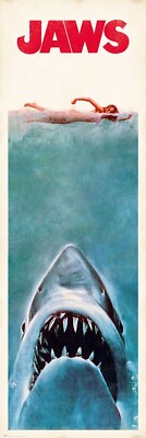Jaws Film Tür Größe Poster 53x158 CM Verpackt Neu Große Wandkunst Dekor Teenager