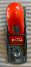 RARE Vintage Small Stanley Wood Planer 3.5" Made in USA very clean Red gray