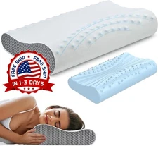Almohada Para Dormir Ergonomica Ortopedica Gel Contorno Dolor De Cuello Cervical