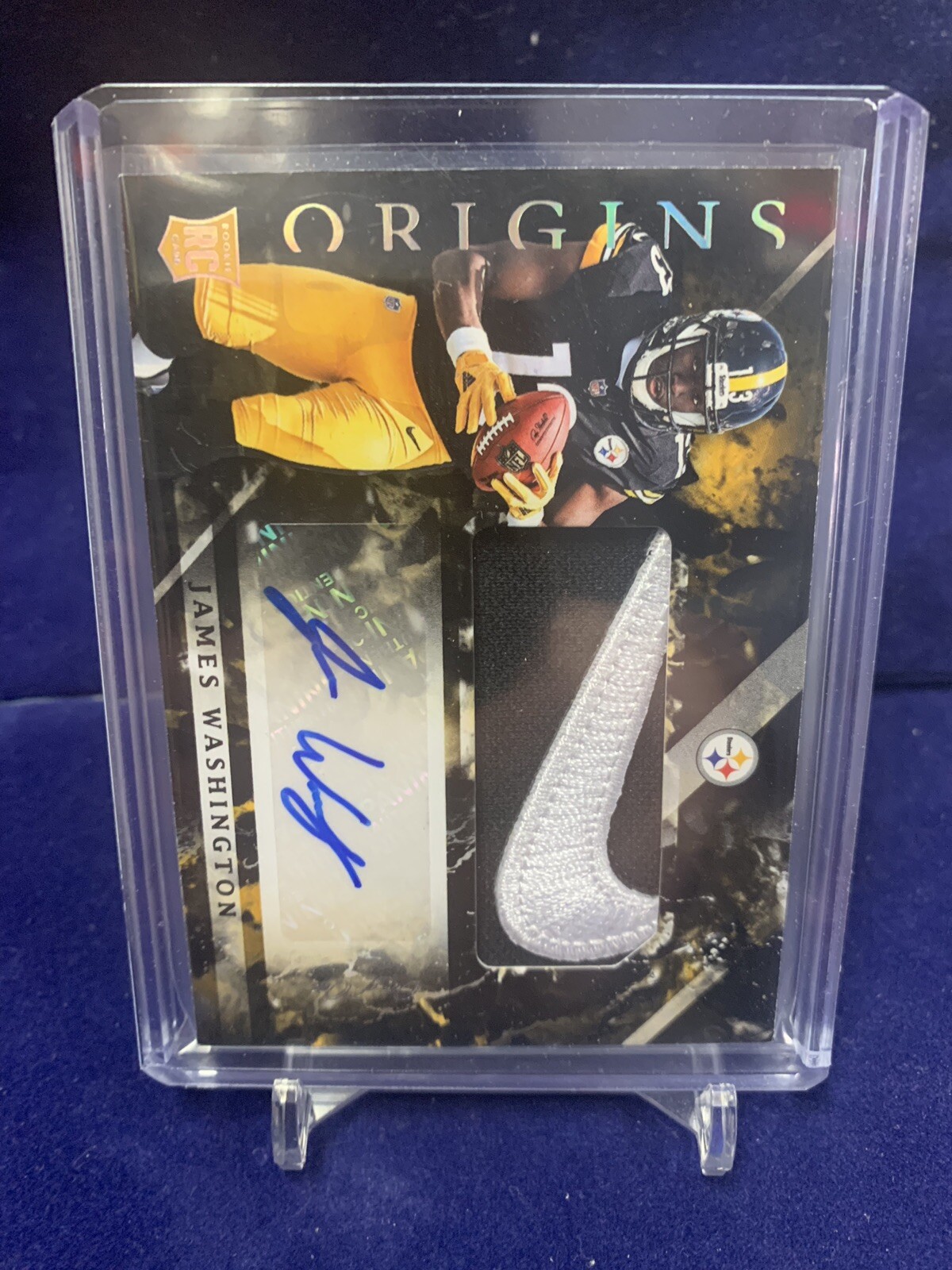 2018 James Washington Origins Auto Patch RC TRUE 1/1 Nike Swoosh Auto