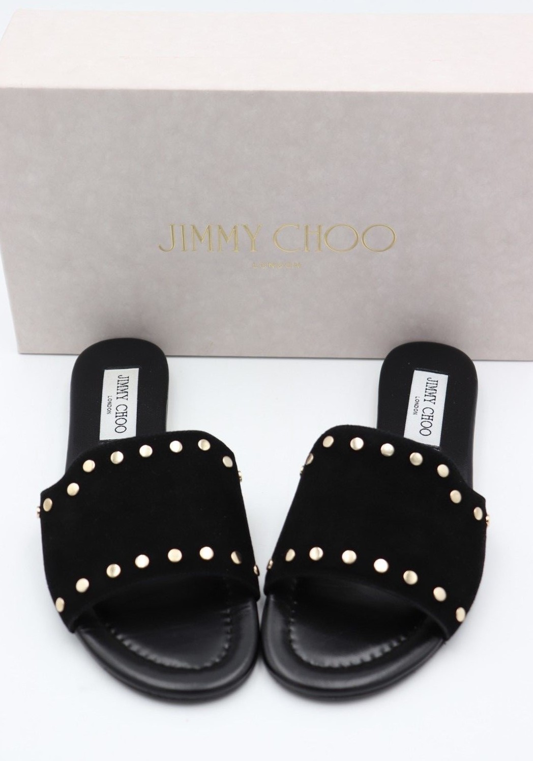jimmy choo black suede sandals