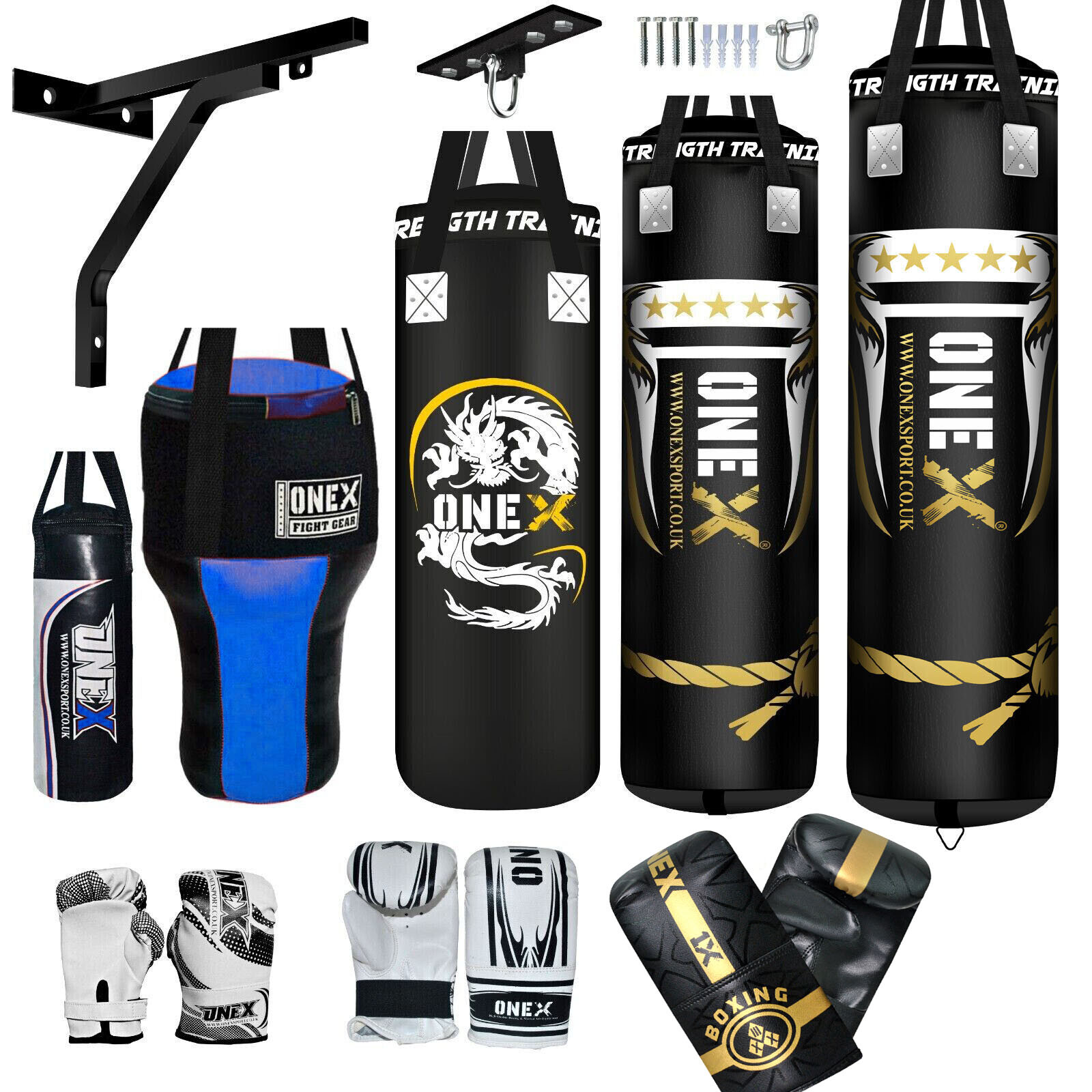 Juego de entrenamiento de boxeo ONEX 40 CM/3 pies/5 pies/bolsa de corte superior llena bolsa de boxeo pesado.