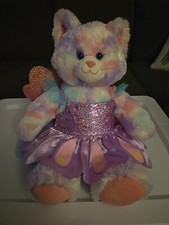 Build A Bear Kitty Cat With Tutu Wings 16'' - Purple And Pink
