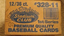 1991 Topps Stadium Club Baseball Series 1 Factory Sealed Case with 12 Boxes
