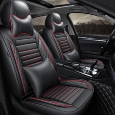 Leather Car Seat Cover Full Set For Toyota RAV4 LE/SE/XLE Premium/Limited/Base