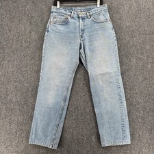 Vintage Levis Jeans Mens 32 X 33 Blue Denim 506 Relaxed Straight Leg Light Wash