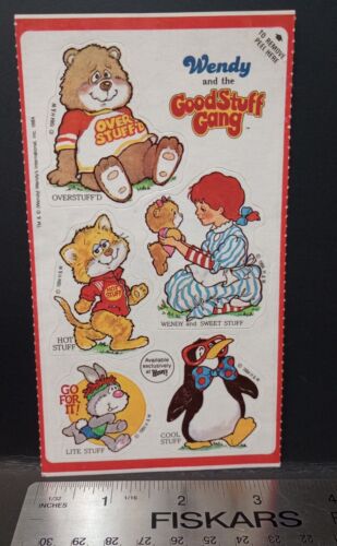 Vintage Stickers 80s Wendy's Good Stuff Gang Sticker Sheet VTG RARE