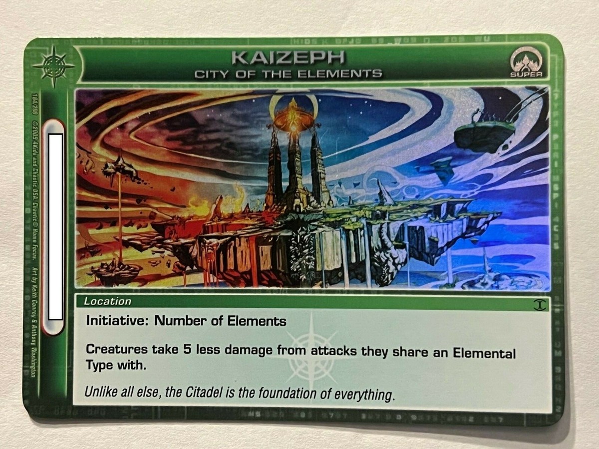 Chaotic 184/200 Kaizeph City Of The Elements Super Rare Holo Foil