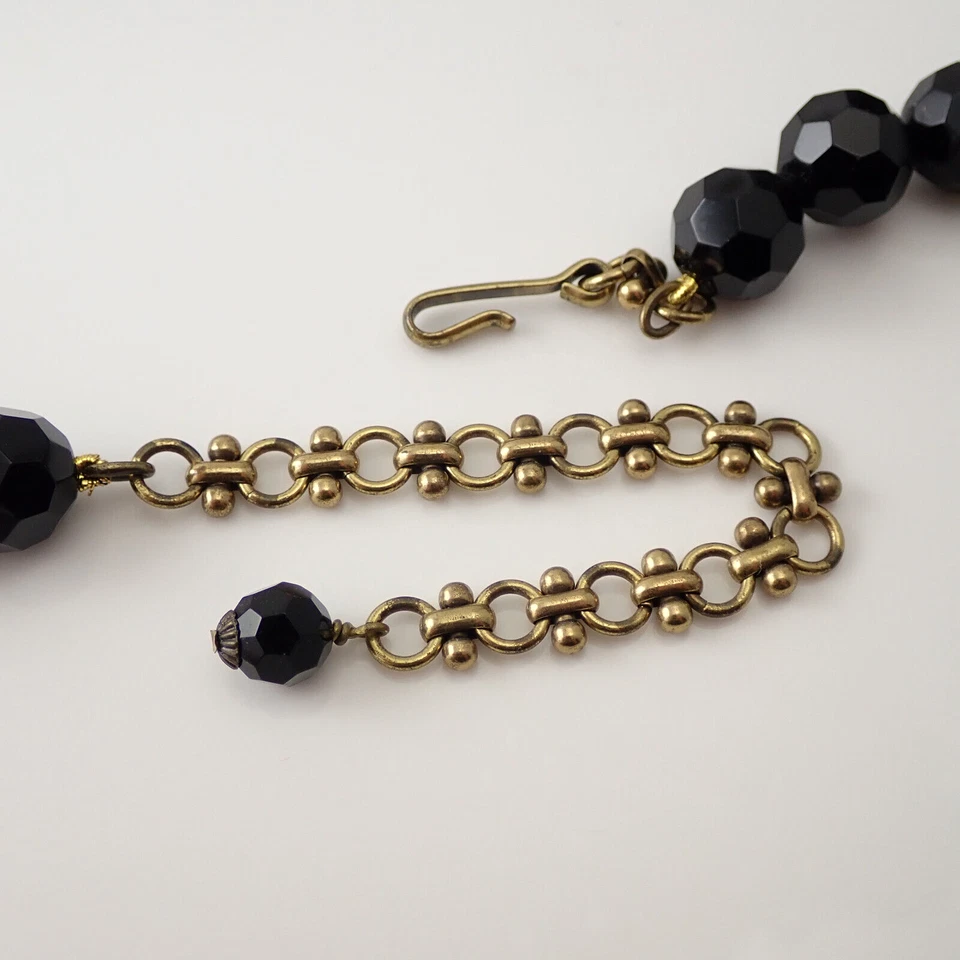 Collar de cristal Heidi Daus esmalte negro aguamarina diamantes de imitación concha marina 22" Foto 4 de 4