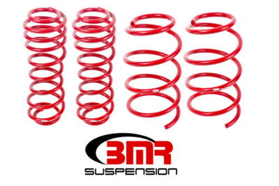 For 2005-2014 Mustang GT BMR Drag Version Lowering Springs Set Of 4 Red