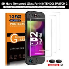NEW NINTENDO SWITCH 2 Screen Protector 2025 Tempered Glass 9H Hard Ultra Clear