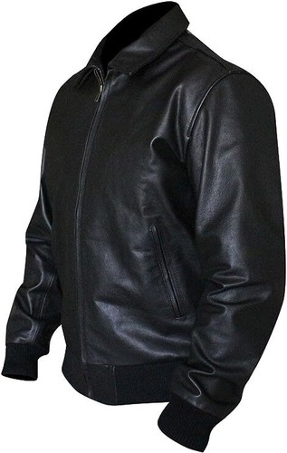 Happy Days Henry Winkler Fonzie Black Leather Jacket Coat - Picture 3 of 6