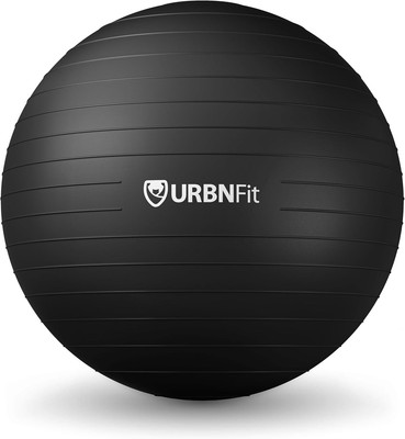 Urbnfit Exercise Ball for Workout & Pregnancy with Quick Pump, 26 Inch - Black