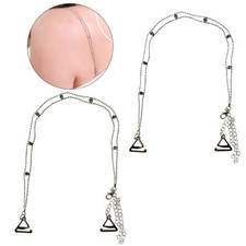 Decorative Bra Straps Rhinestone Top Dress Detachable Invisible